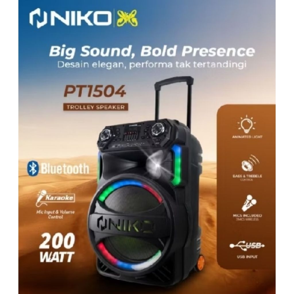 SPEAKER NIKO PT1504 200W DEEP BASS