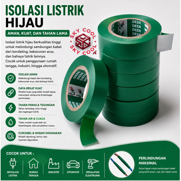 SOLASI LISTRIK WARNA HIJAU