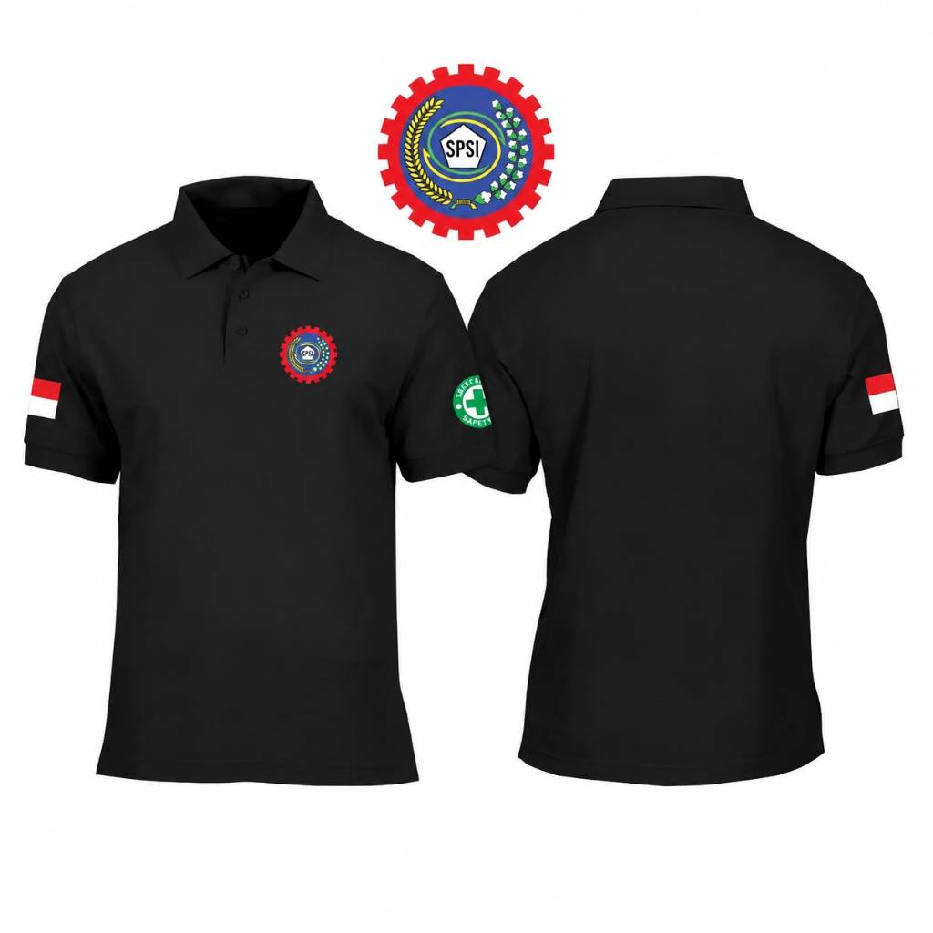 Kaos Polo Shirt Tshirt Baju Kerah Distro LOGO SPSI Serikat Pekerja Indonesia organisasi upah minimum