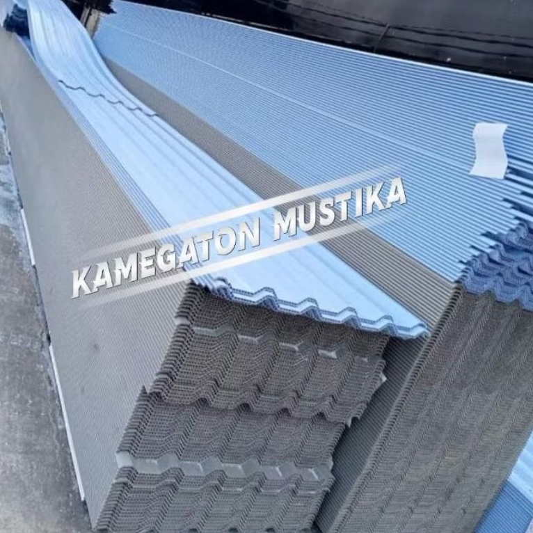 Atap Alderon Double Layer  830 Panjang 6,5 Meter Biru