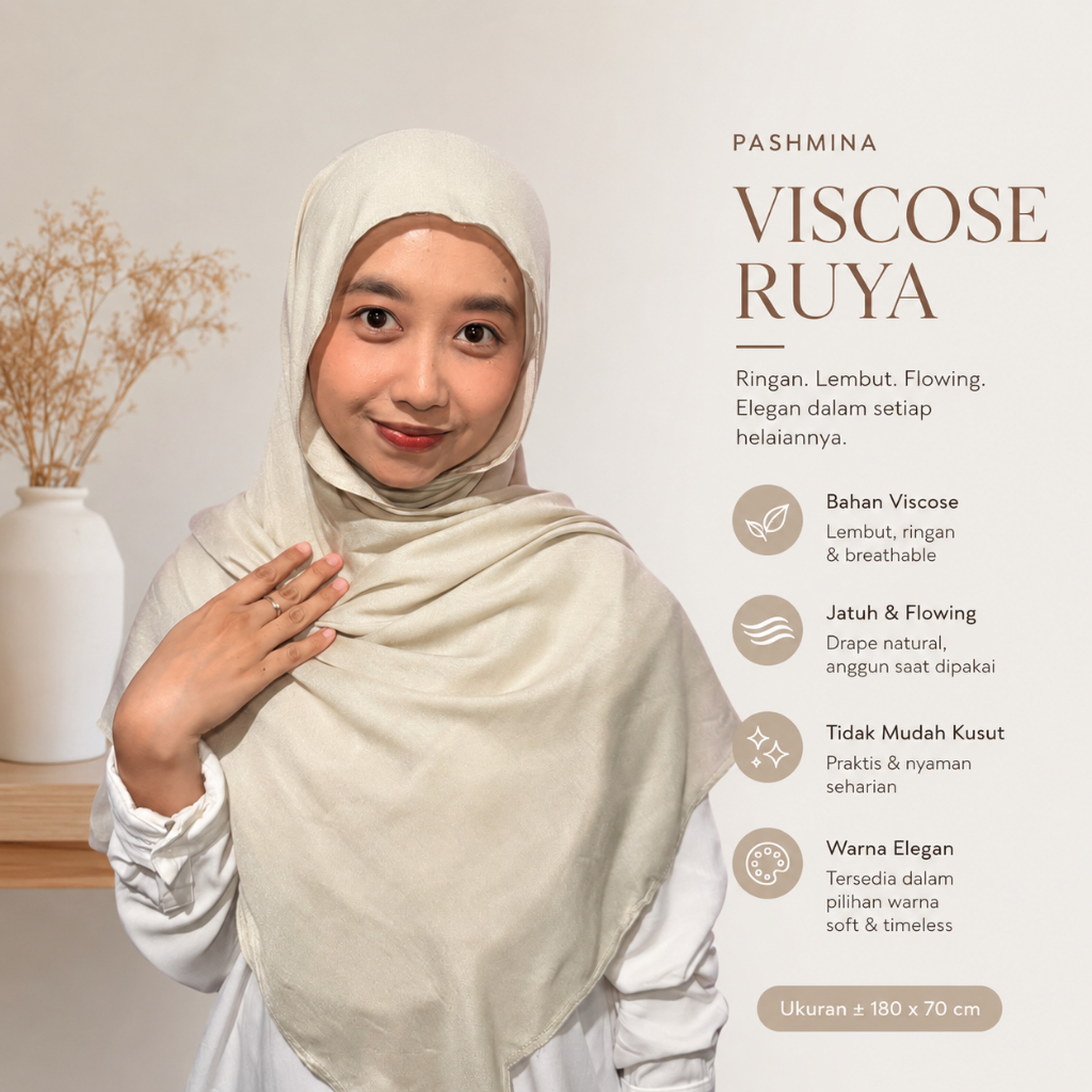 Pashmina Viscose Ruya Ash Taupe