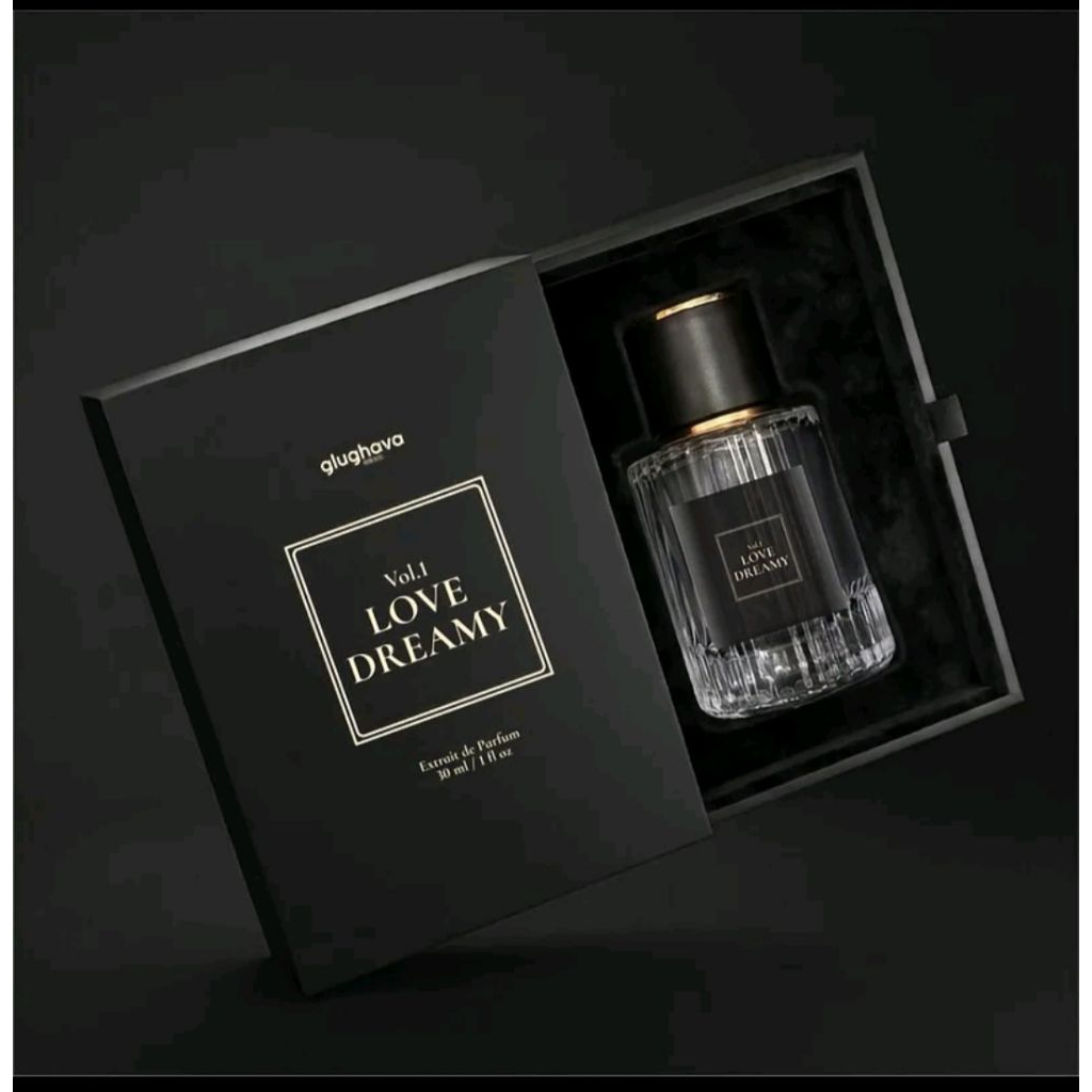 LOVE DREAMY BOX HITAM GLUGAVA LUXURIOUS EXTRAIT DE PARFUME EXCLUSIF READY STOK