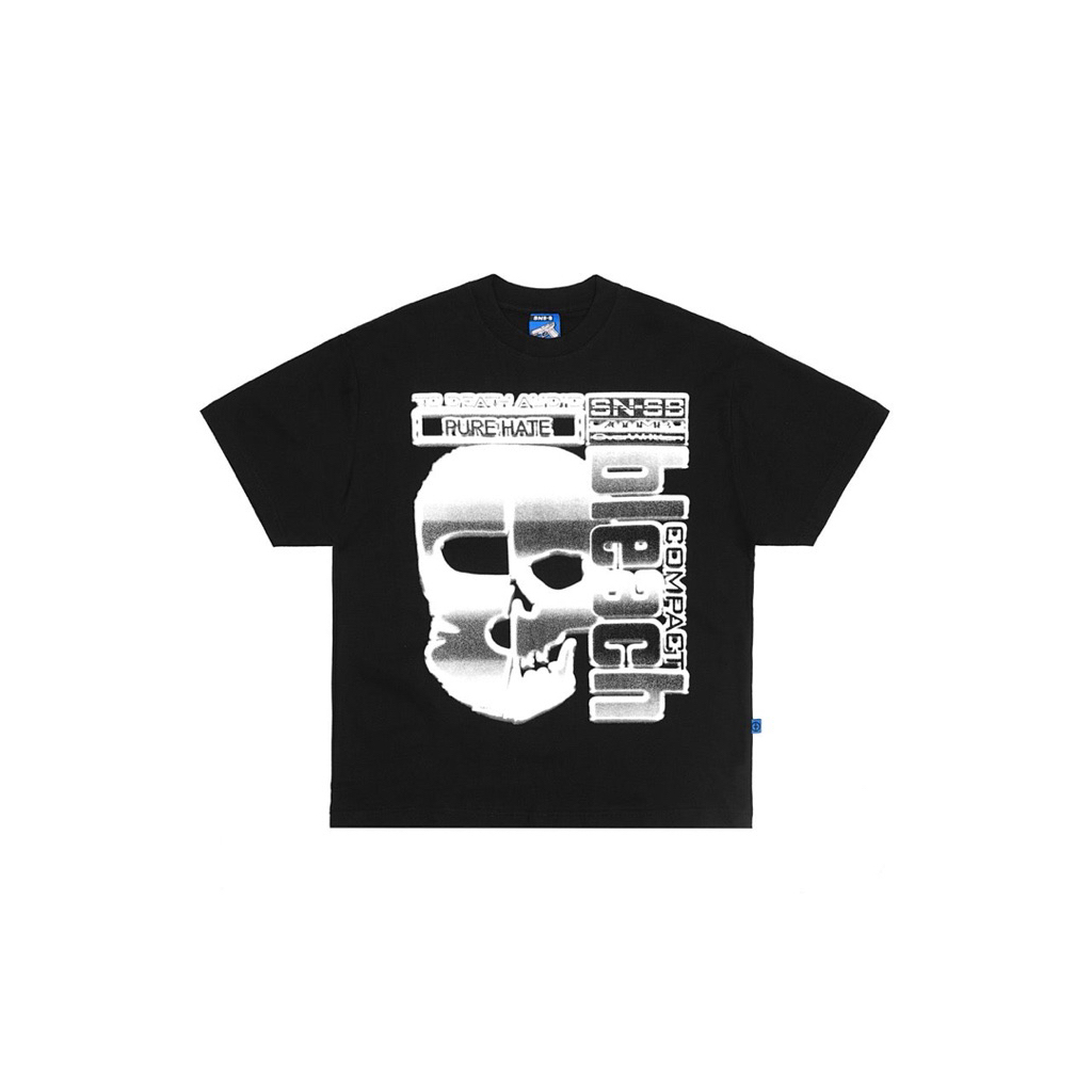 SNSB WORLD X BLEACH HARDCORE - COMPACT DEAD BLACK TEES