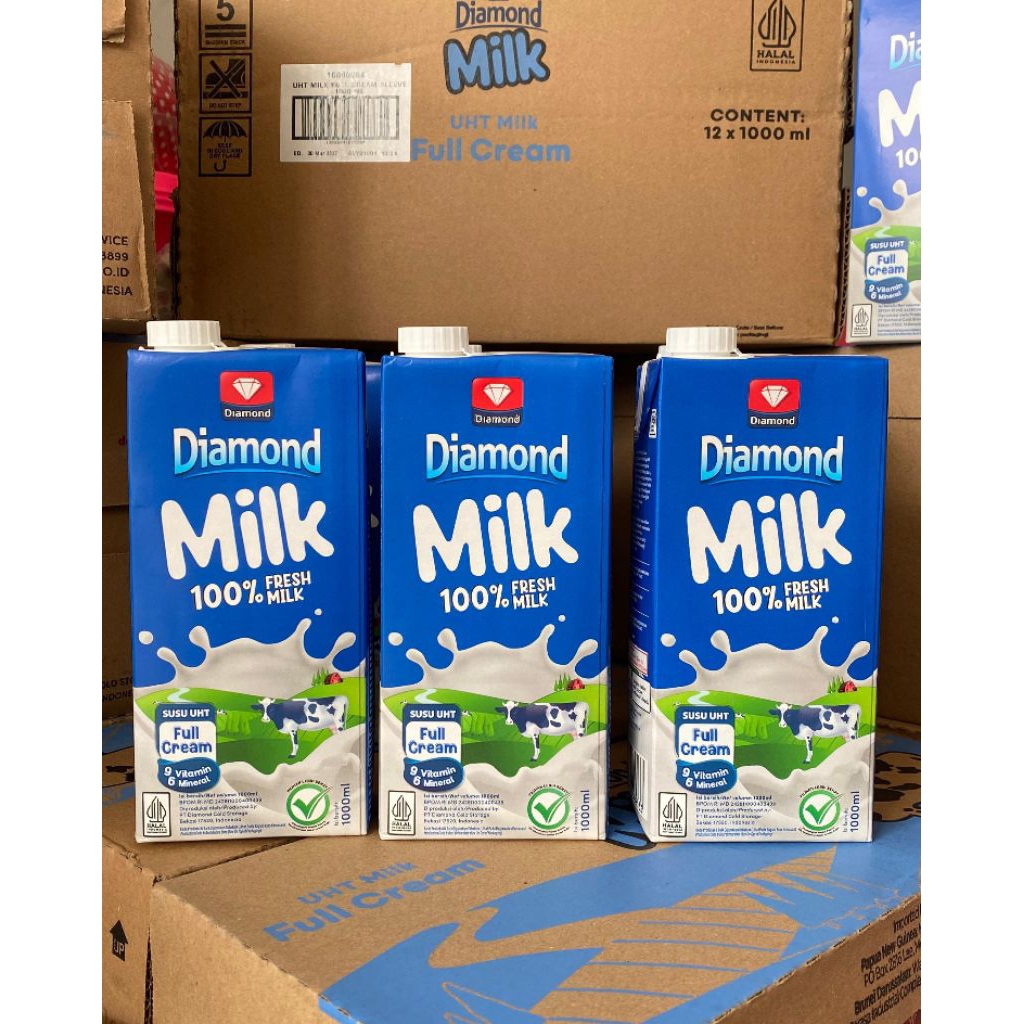 [ GROSIR ] SUSU UHT DIAMOND 1 LITER PER DUS.