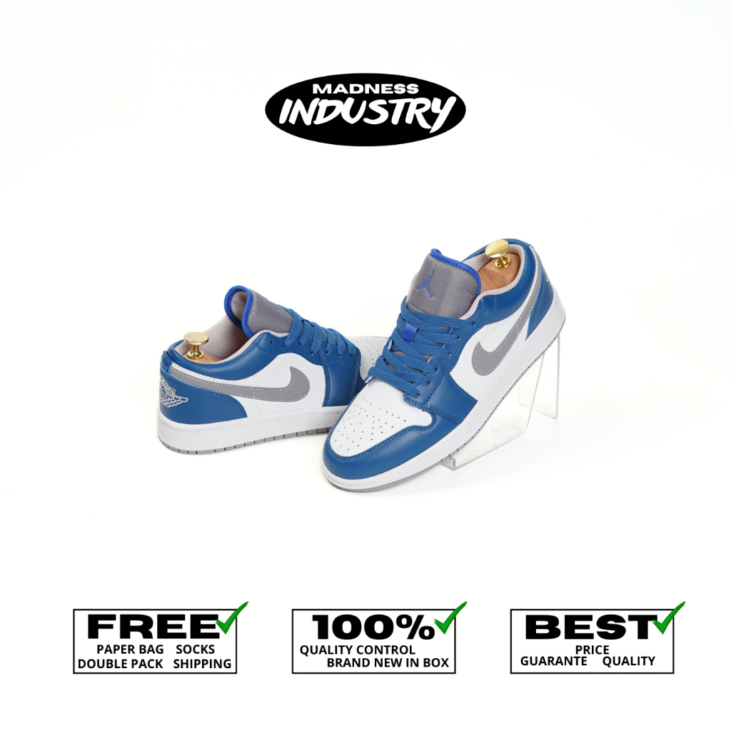 MADNESS - AJ 1 Low Blue Silver Grey & All Colors 100% BNIB Men's