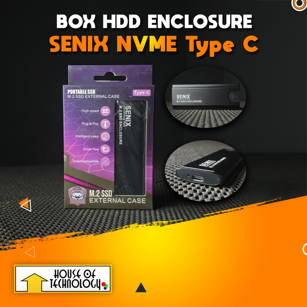 Box HDD Enclosure Senix/Sonix NVME Type C