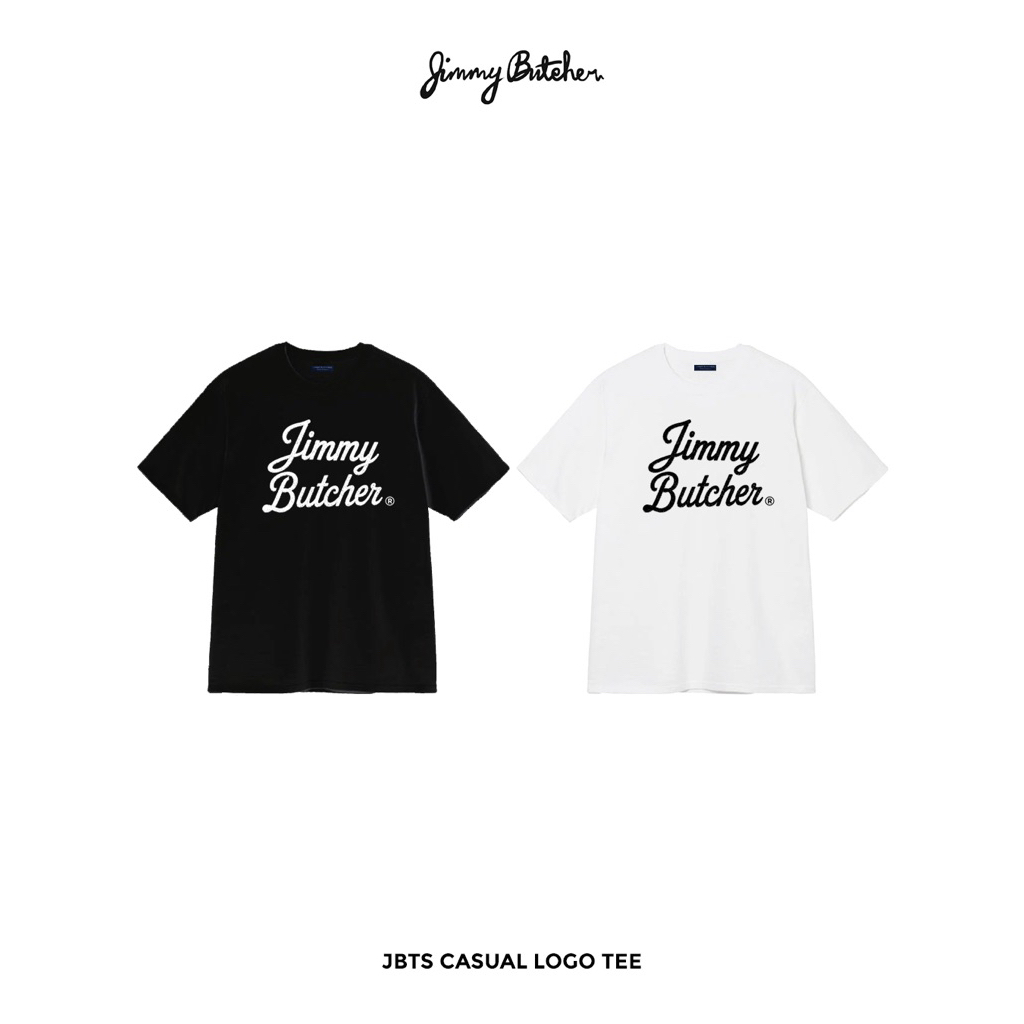 jimmy butcher - CASUAL LOGO TEE WHITE/BLACK