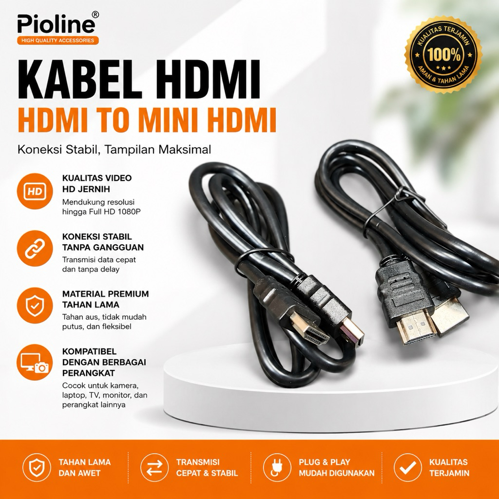KABEL HDMI TO HDMI PANJANG 1 METER