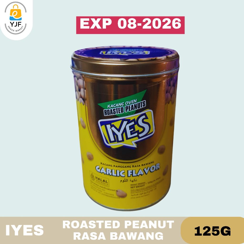 Iyes Festive Roasted Peanut 125g - 1PCS / Rasa Bawang / Kacang Oven / Kacang Panggang Rasa Bawang / 