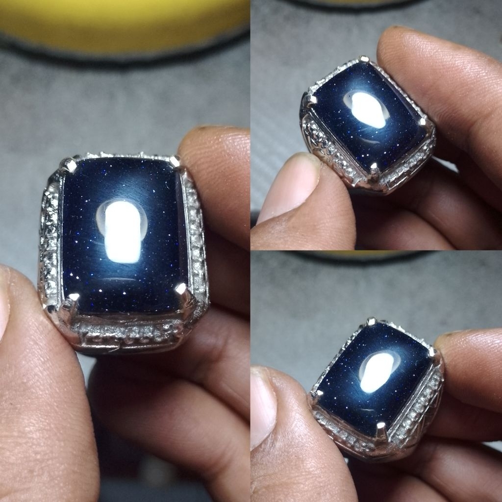 Batu cincin pasir intan hitam C53