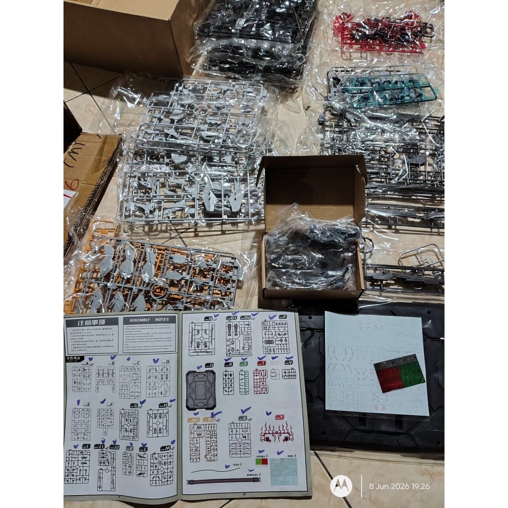 MG barbatos wolf model metal frame belum di rakit