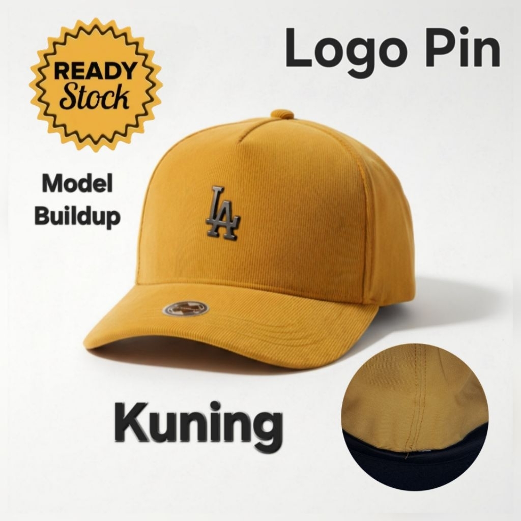 Topi Baseball Logo Besi pin La Caps Bisbol