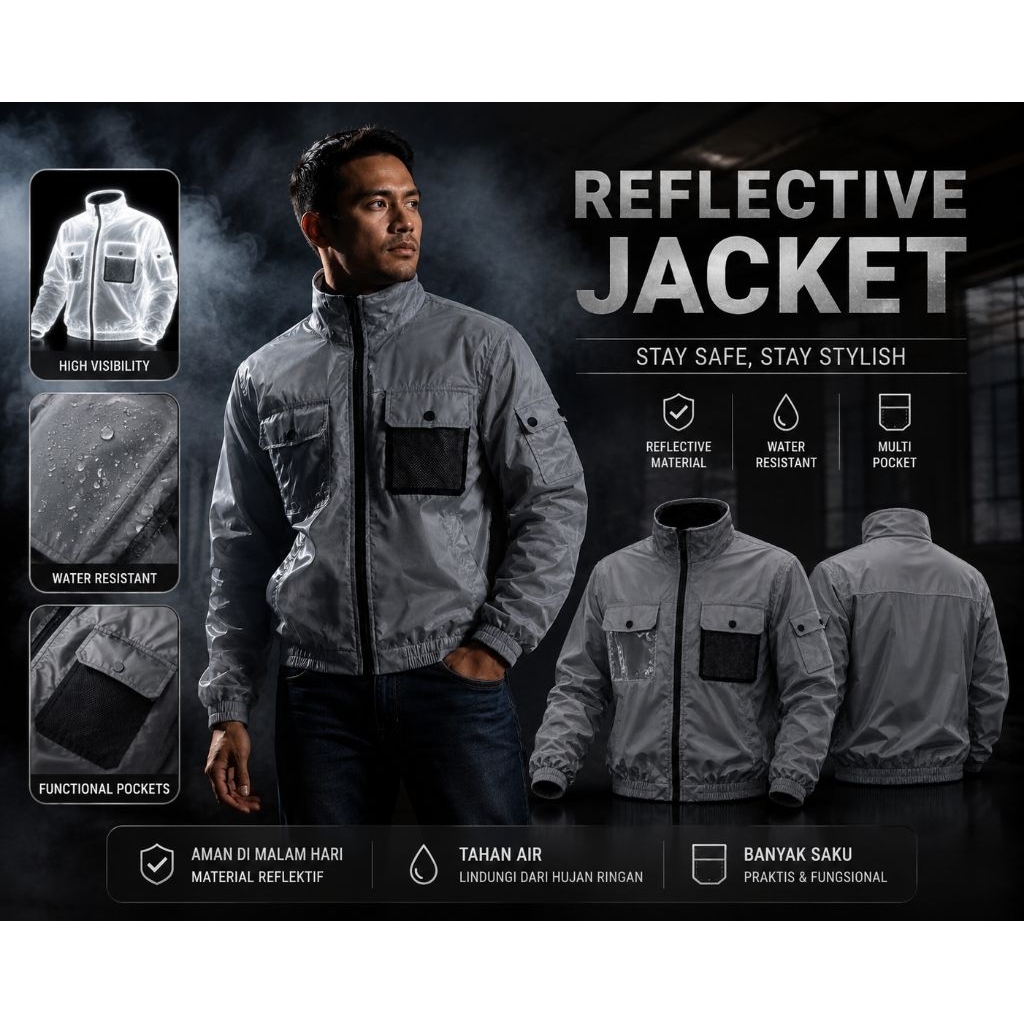 JAKET WINDBRAKER REFLEKTIF PREMIUM