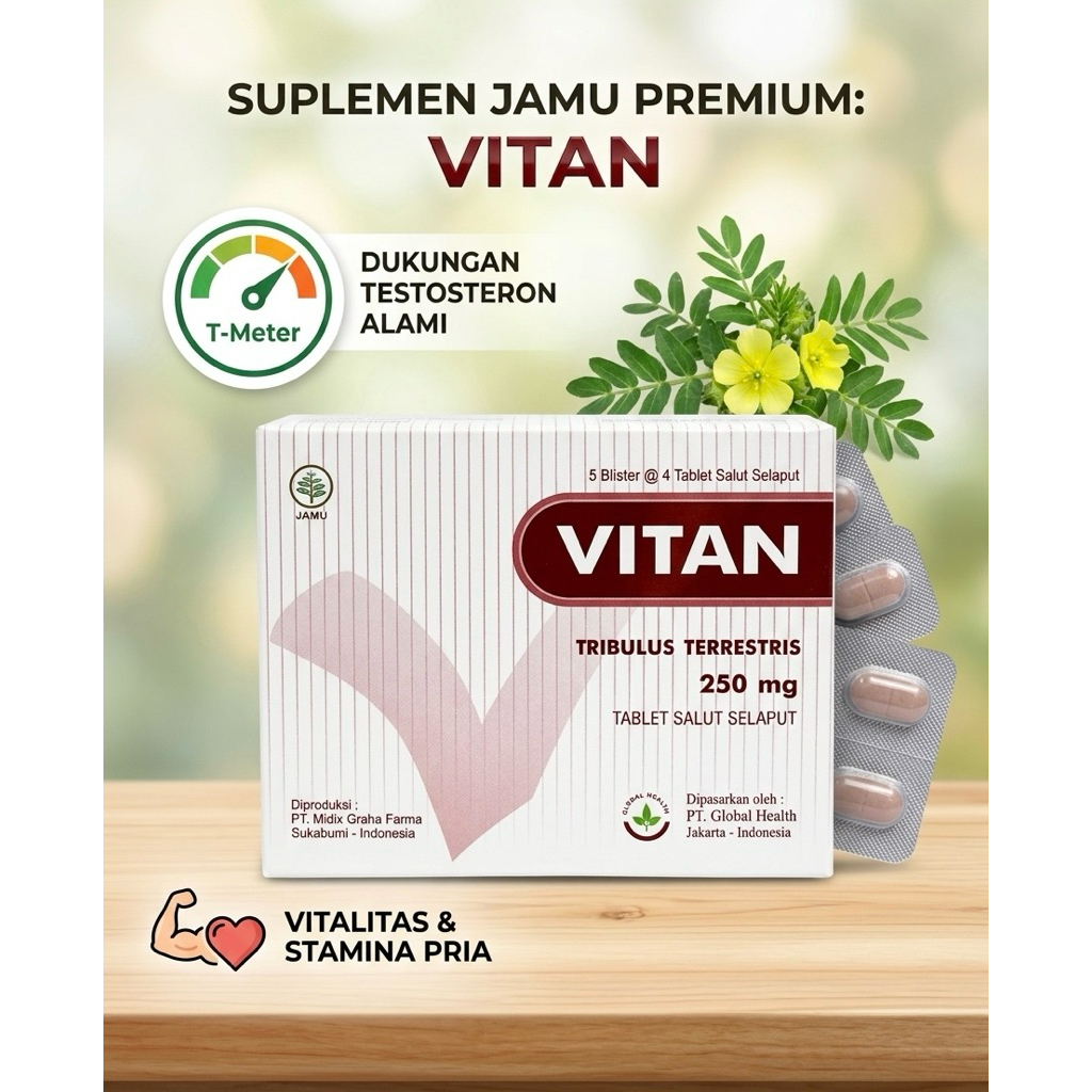 Vitan Tablet Tribulus Terrestris 250mg - Membantu Meningkatkan Stamina