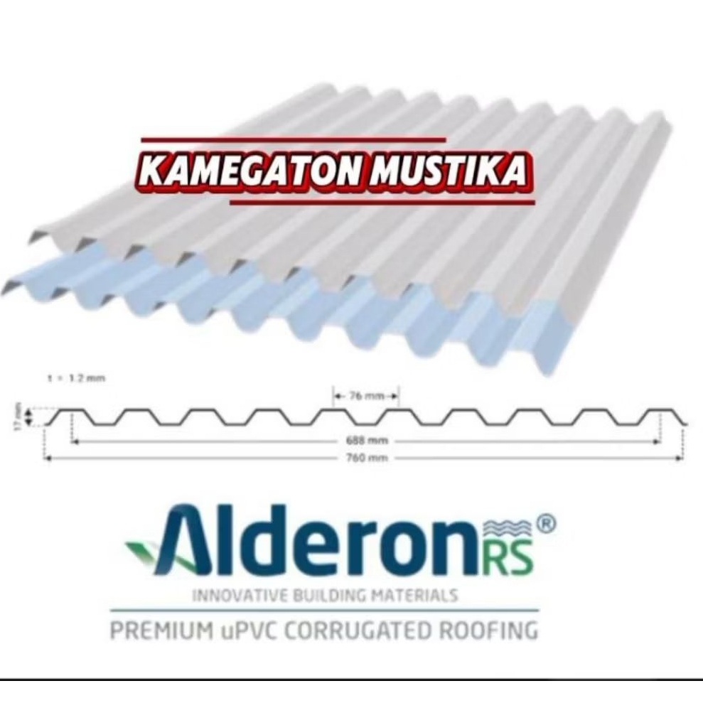 Alderon Upvc Rs Greca Panjang 5 Meter Putih