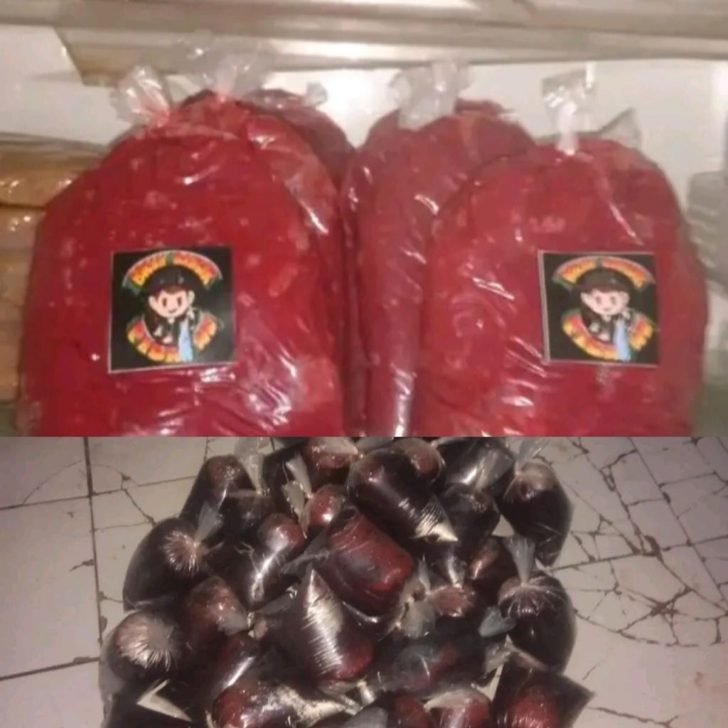 umpan pancing gt lele paketan pelet darah sapi NYonya muda 300gram +darah marus 500 gram