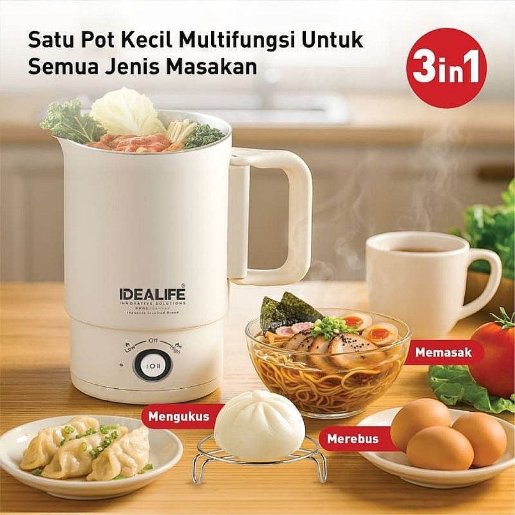 IDEALIFE - Multi Cooker Pot - Panci Multi Fungsi (MC-8001)
