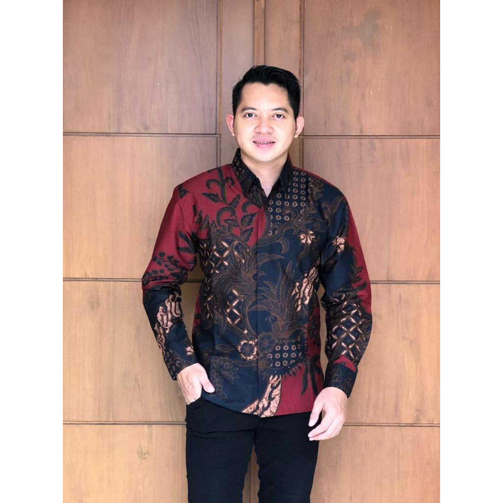 BATIK HAMAYRA||KEMEJA BATIK PRIA LENGAN PANJANG MOTIF ARUNA WISESA