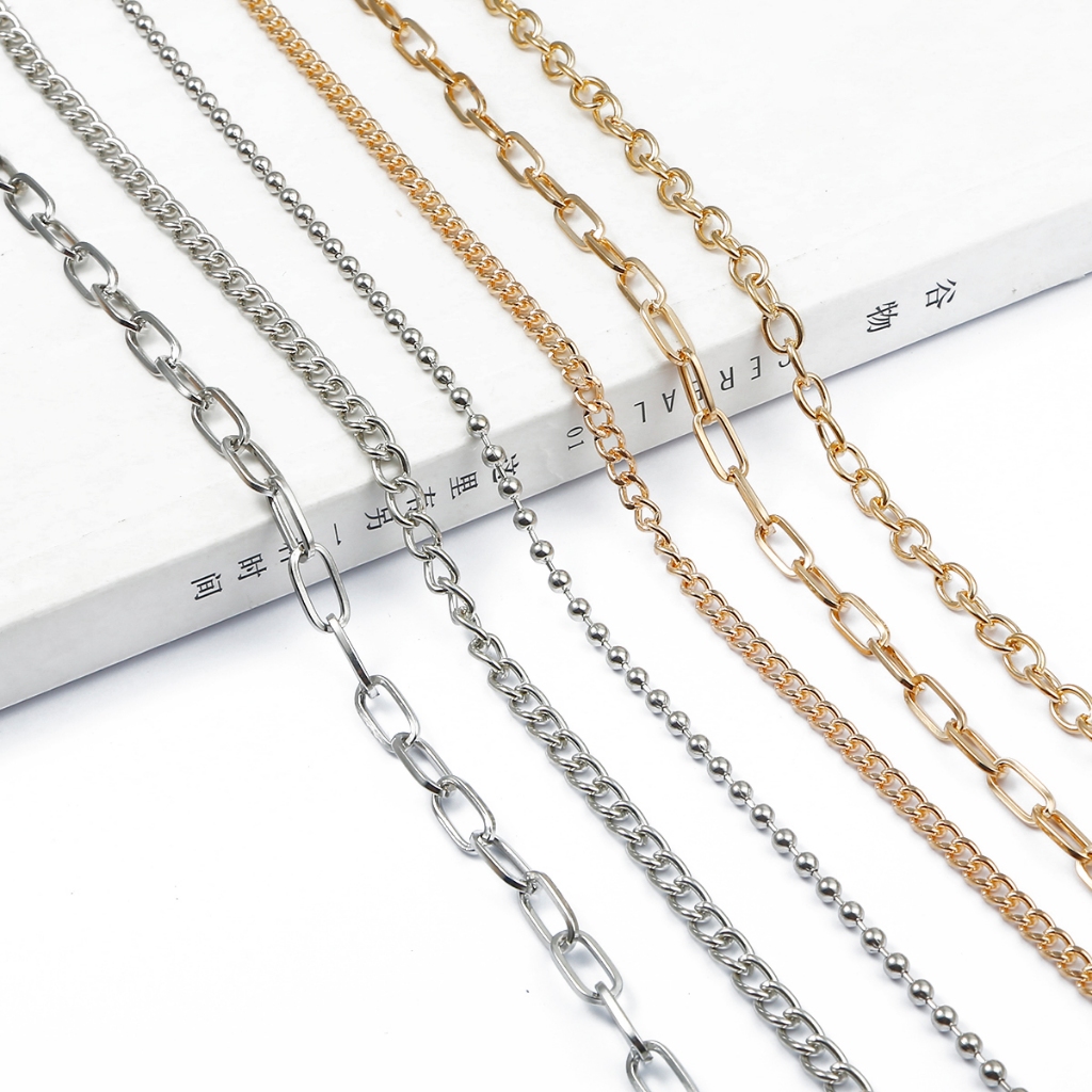 Rantai Kalung Rhodium Grosir – Bahan untuk Membuat Temuan Perhiasan DIY & Perlengkapan Handmade