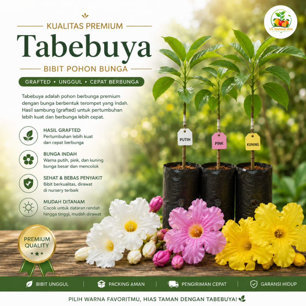 CV.BMJ -  Bibit Tabebuya Hasil Okulasi Ketinggian 50-80CM
