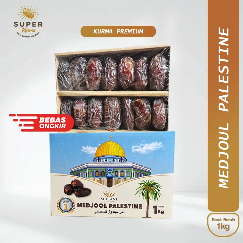 Kurma Medjool 1kg Sultani | Medjool Premium Jumbo | Medjool Palestine - Super Kurma
