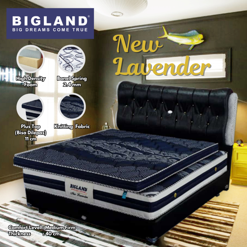 Springbed Bigland Type New Lavender (Only Matras) 180X200