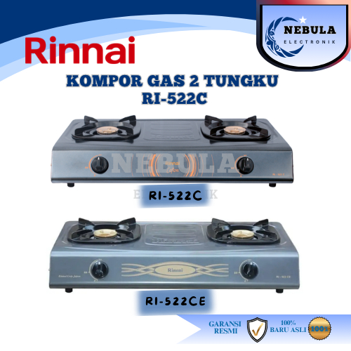 KOMPOR GAS RINNAI RI-522C/RINNAI KOMPOR GAS RI-522CE /RINNAI 522C/RINNAI 522CE/KOMPOR RINNAI/KOMPOR 