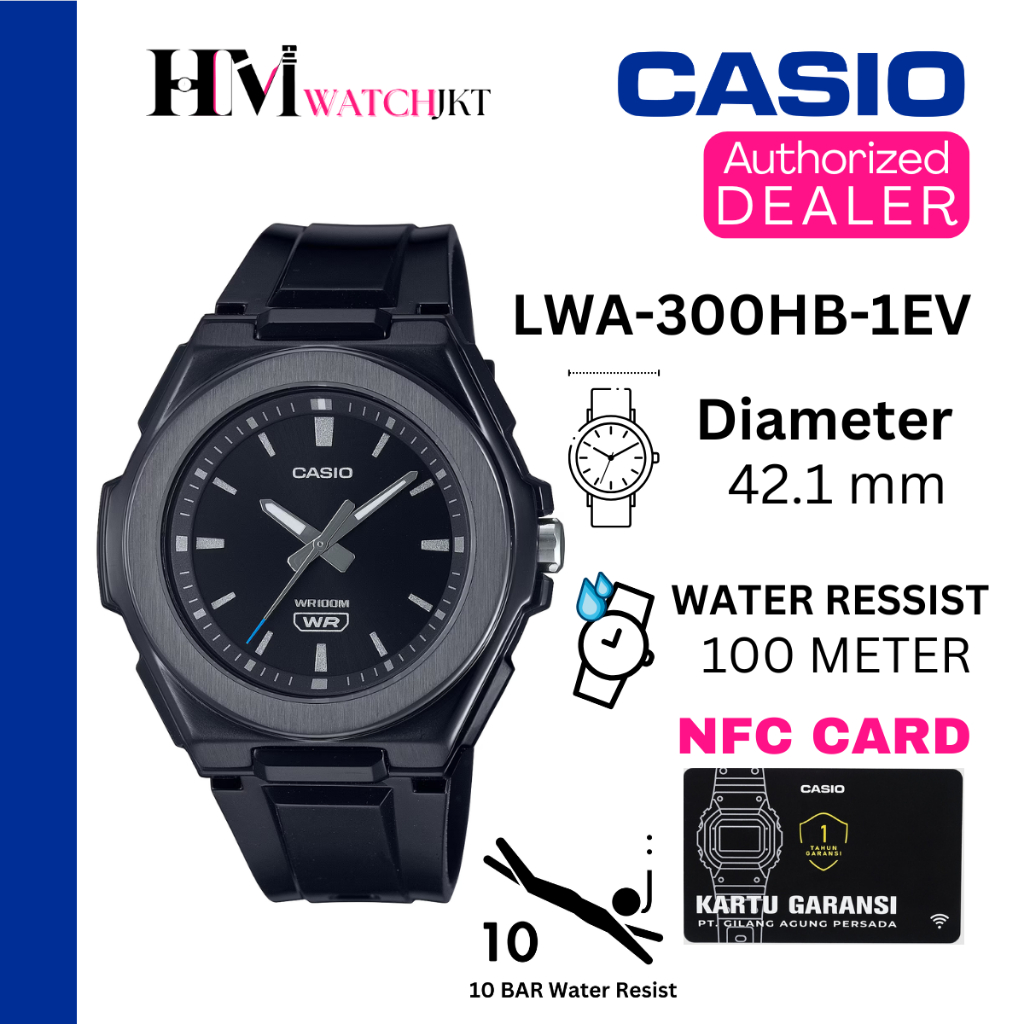 CASIO LWA-300HB-1EVDF Jam Tangan Wanita Original Analog Antiair LWA-300HB-1EV