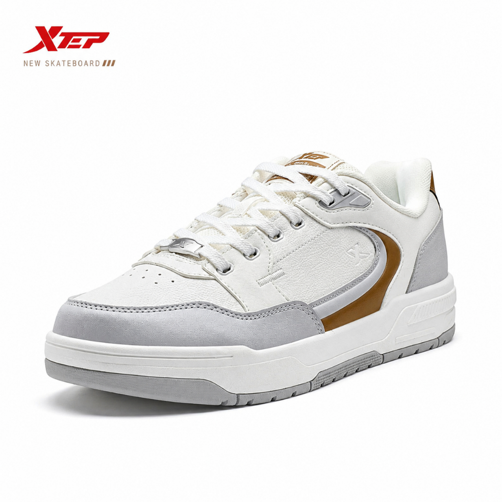 XTEP New Skateboard Sepatu Pria Original Sneakers Casual Lifestyle Shoes Size 39-44