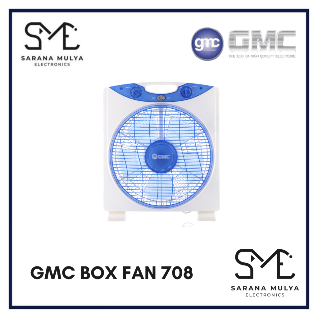 Kipas Angin Meja Box Fan GMC 708 12 inch Ori Garansi Resmi - GMC 708 12inch
