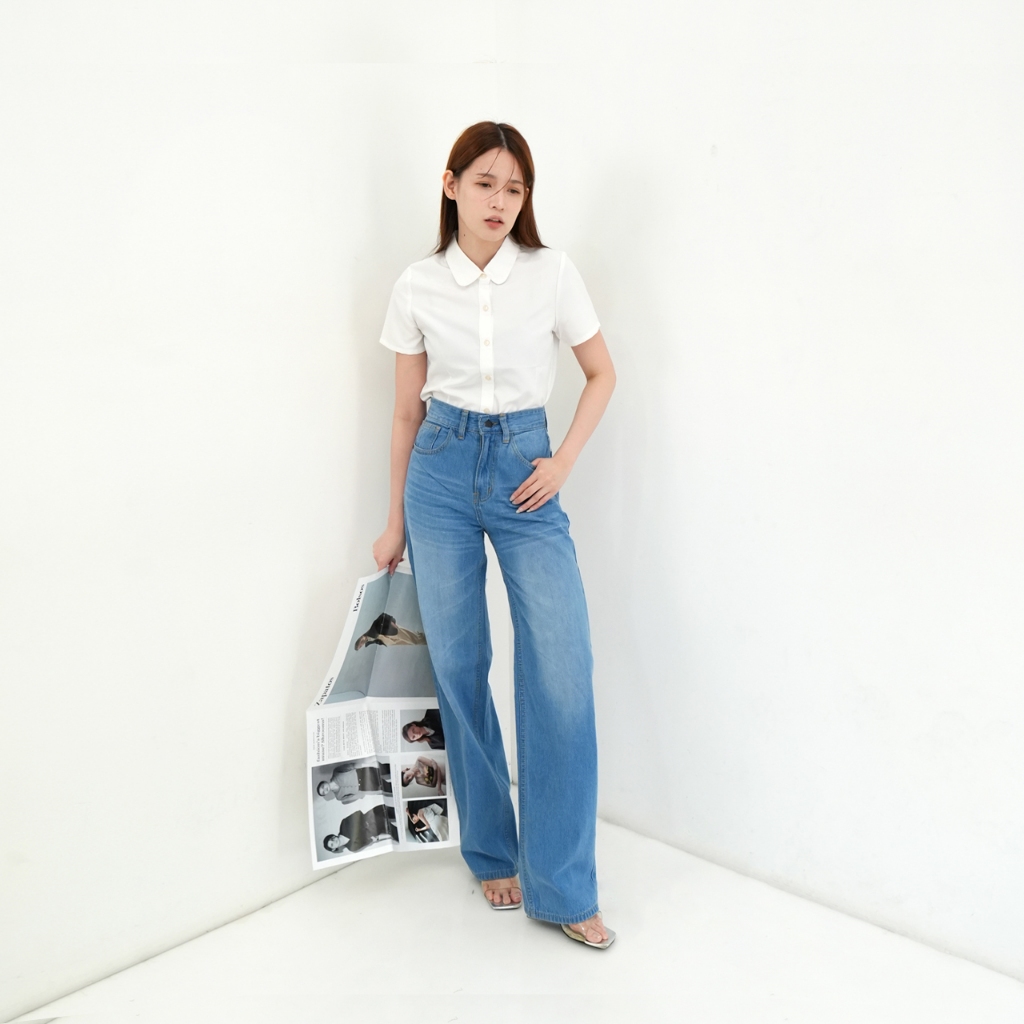 Loose Jeans Wanita Korean Style | Daily Wear Trendy C17