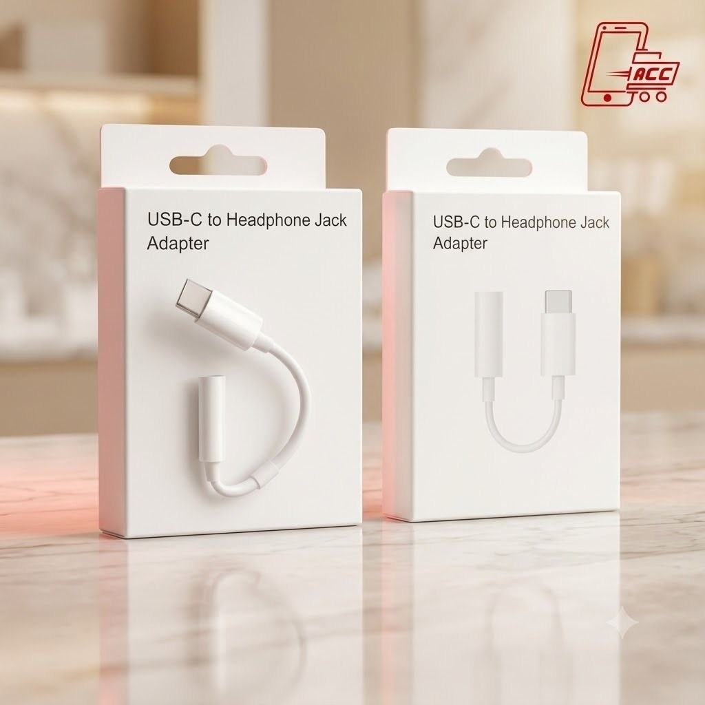 [PACK PUTIH] Converter Audio Splitter Type C To Jack 3.5MM Audio Adapter Headphone Jack USB-C Sambun
