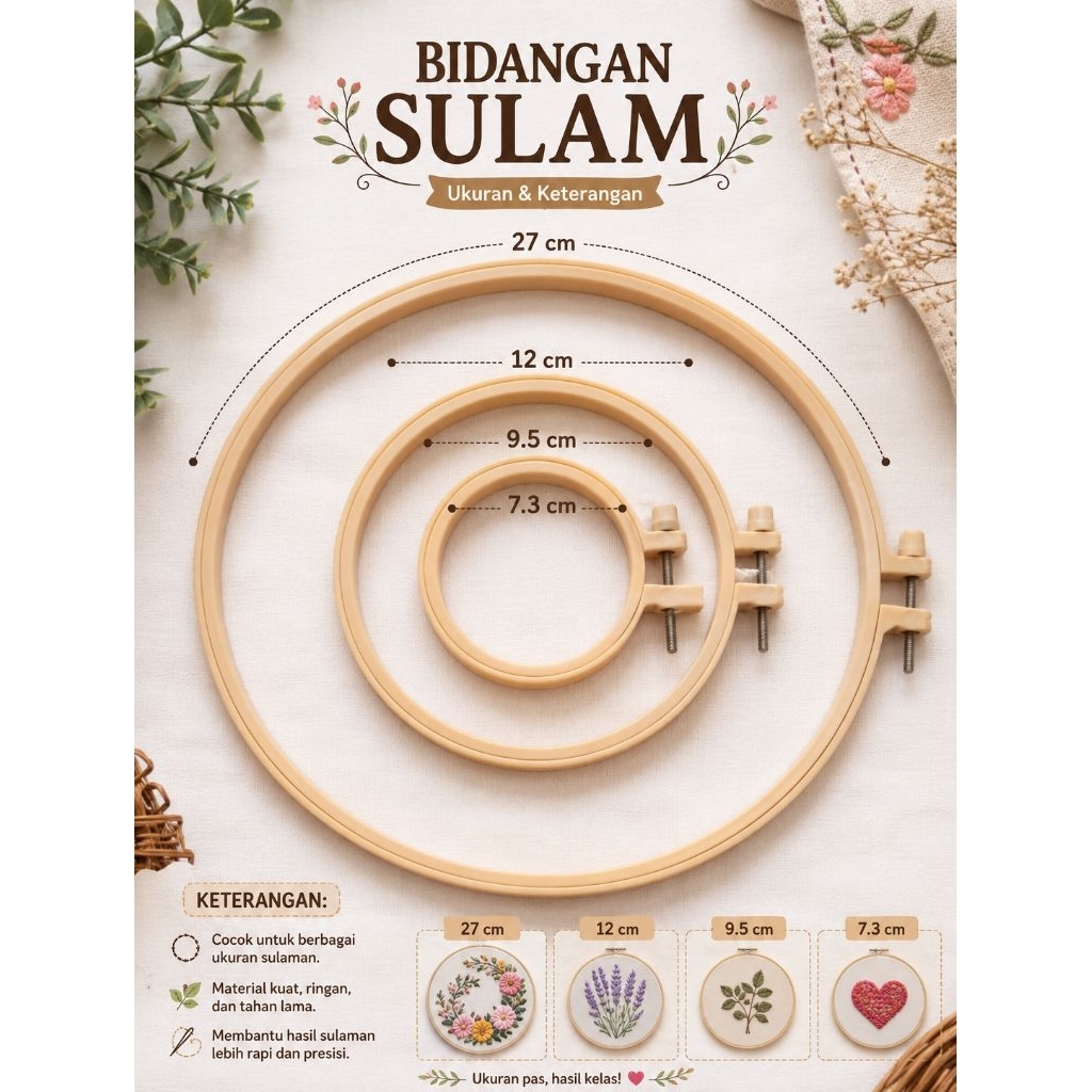 Bidangan sulam /peralatan sulam