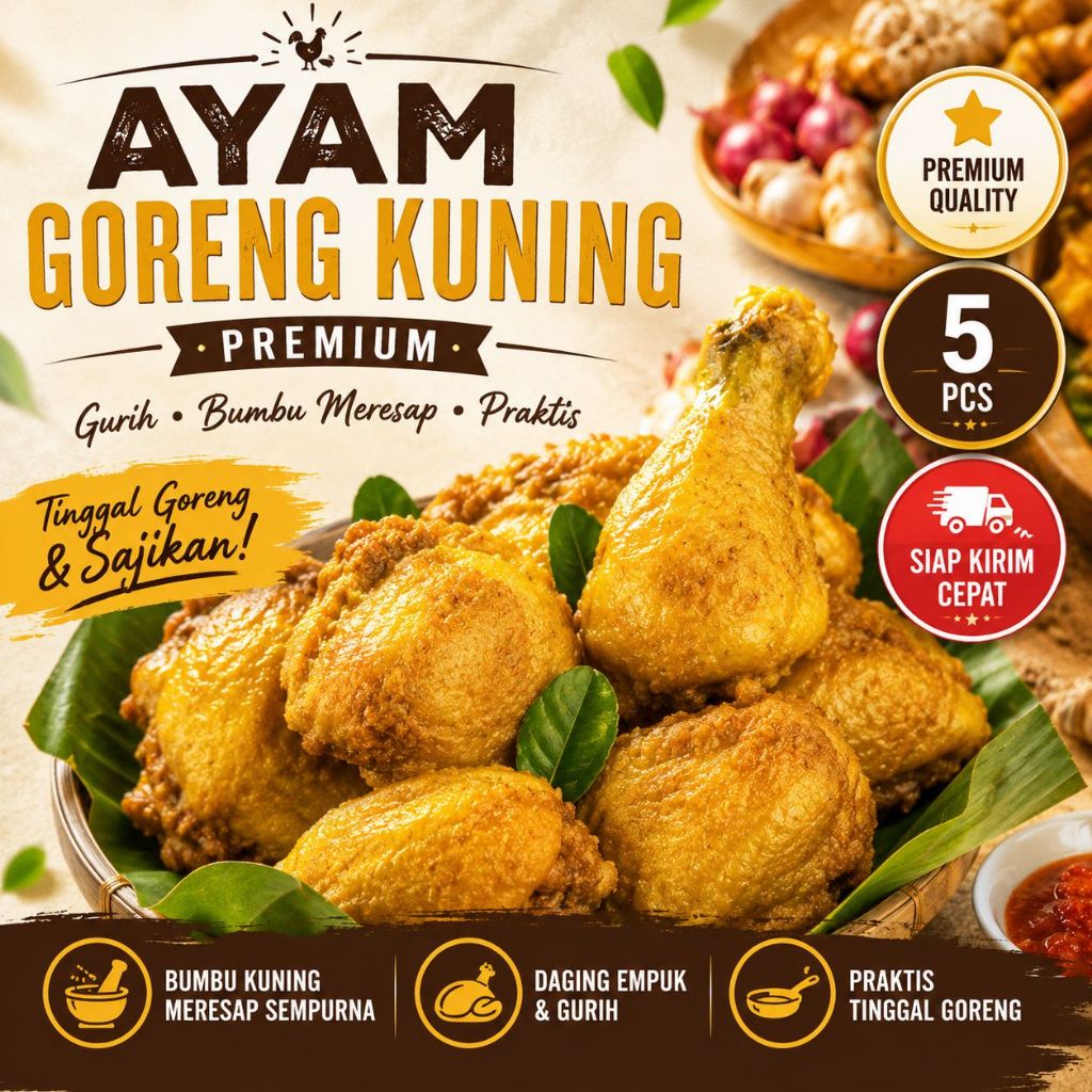 Ayam goreng kuning premium - ayam kuning frozen siap goreng
