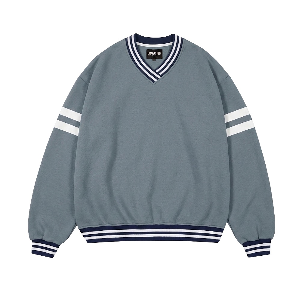 Hardbreak Sweater Crewneck Polos Fleece - Biru Denim