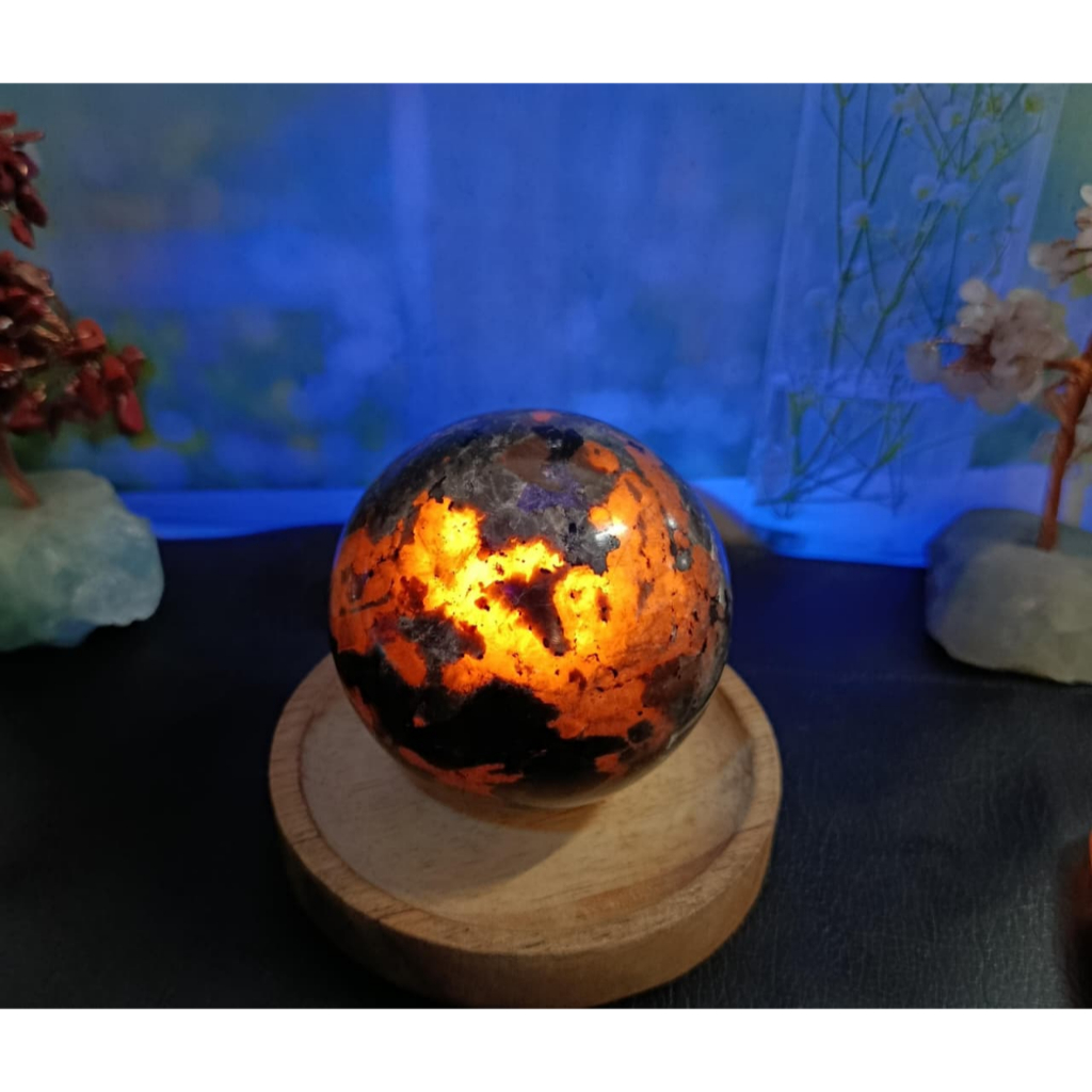 Natural Batu Yooperlite Sphere (4) Asli Batu Alam