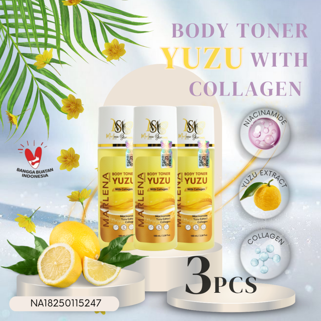 PAKET HEMAT 3 TONER BADAN LIME YUZU WITH COLLAGEN