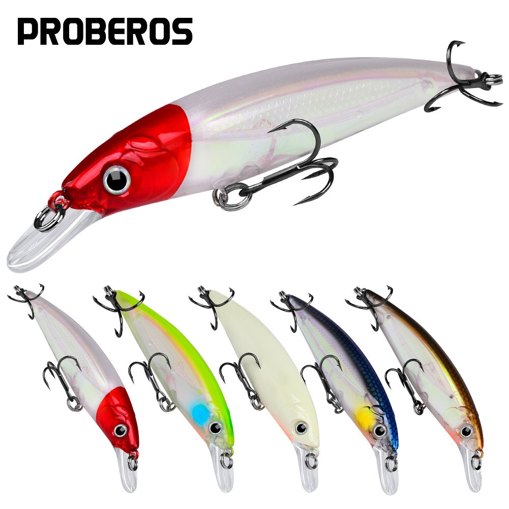 Umpan Pancing Proberos Minnow Lure Sinking Premium BKB Hook 4X Strong 9cm/7g - 11cm/14g Anti Mocel