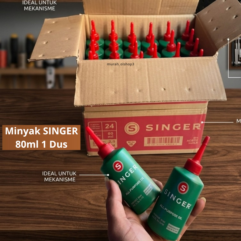 Minyak Singer 1 Dus (24 Pcs) - Solusi Pelumas Segala Kebutuhan Karat & Macet