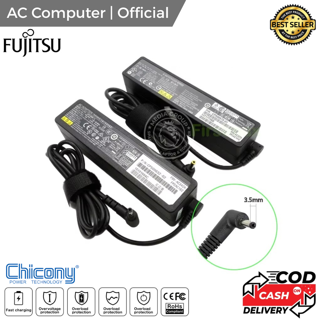 Adaptor Charger Laptop Fujitsu Stylistic R726 R727 V727 Q555 Q572 Q616 Q665 Q704 Q702 19V 3.42A 65W