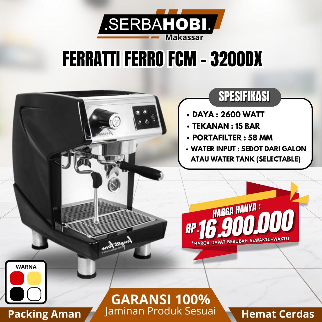 Coffee Maker Espresso Machine FCM3200DX / Mesin Kopi FCM-3200DX