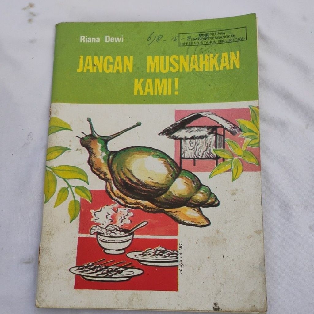 Buku Cerita Anak "Jangan Musnahkan Kami" edisi Bekicot oleh Riana Dewi (Buku Klasik Jadul)