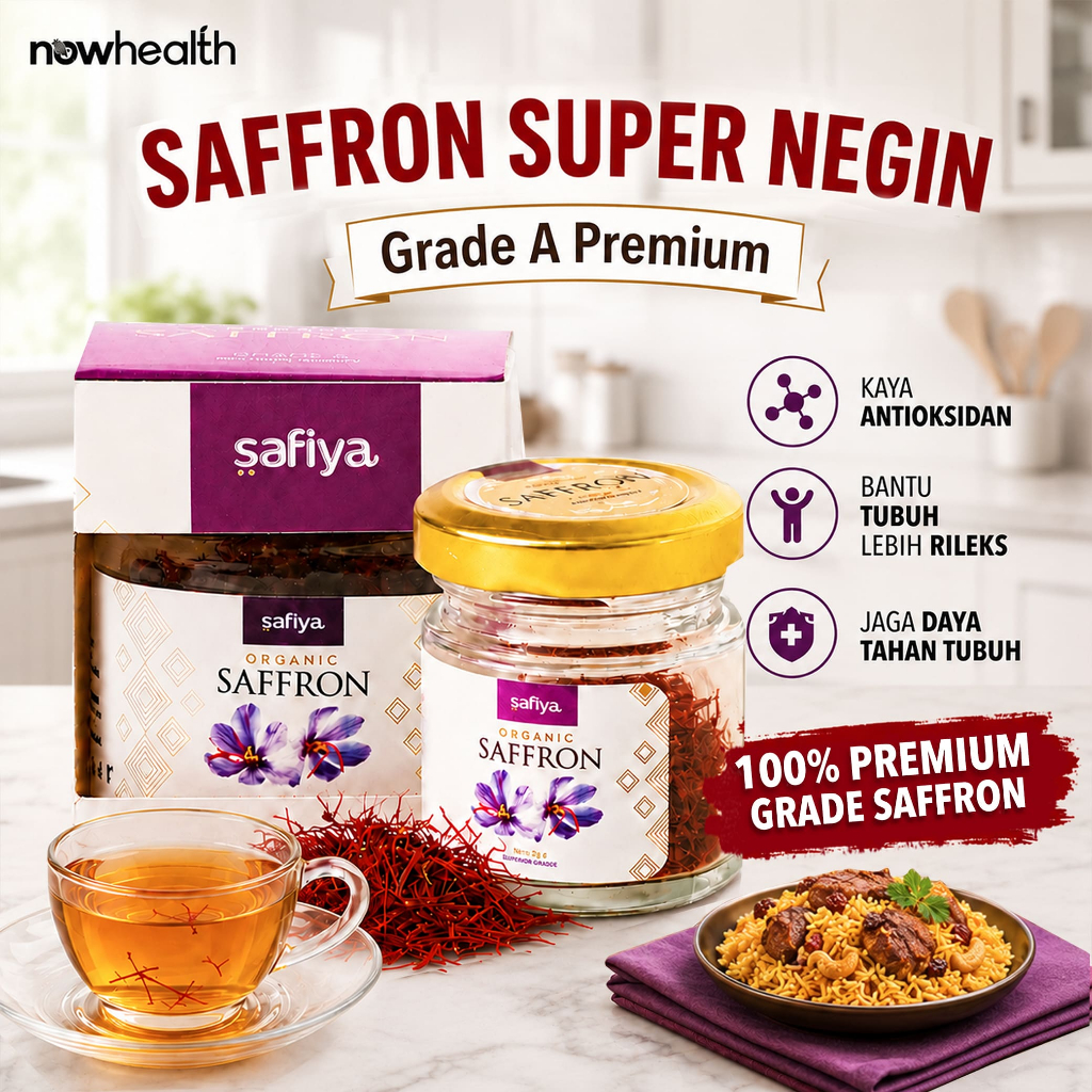 Saffron 2 gr Super Negin Grade A | Safiya Premium Safron Natural Healthy Food