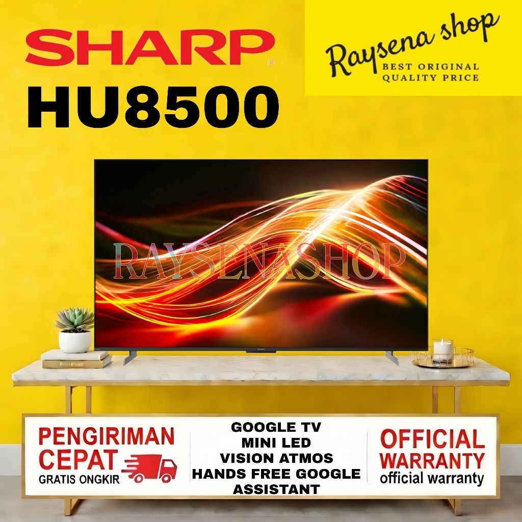 SHARP 85 INCH  4T-C85HU8500XMINI LED QLED 144 Hz GOOGLE TV 85 INCH 4T C85HU8500X / 4T-C85HU8500/ 85h