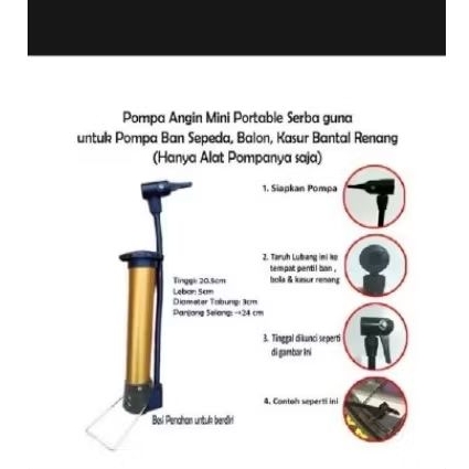 POMPA MINI POMPA SEPEDA MOTOR /BALON