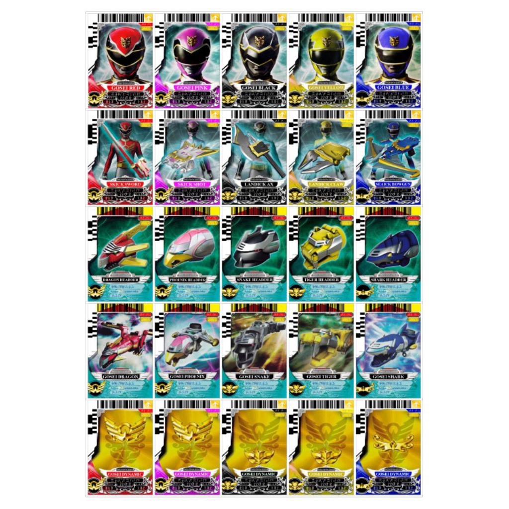 card custom goseiger sett isi 75 card