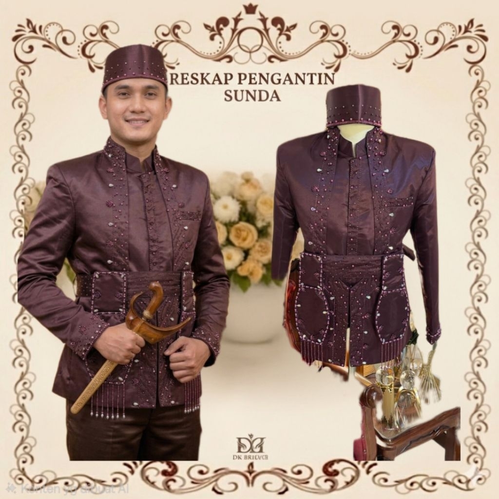 satu set beskap pengantin pria sunda_baju pria pengantin sunda