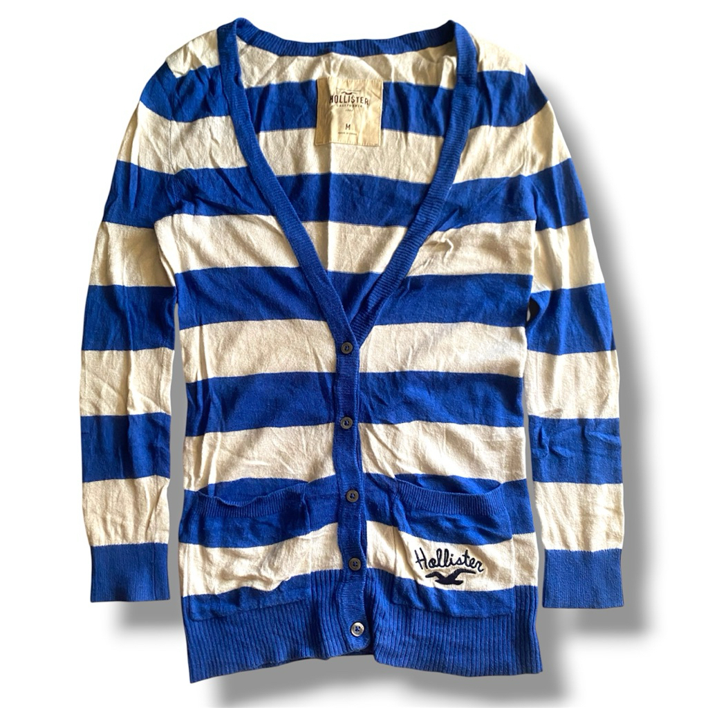 HOLLISTER STRIPED CARDIGAN | y2k mori kei cardi not alt grunge sawako