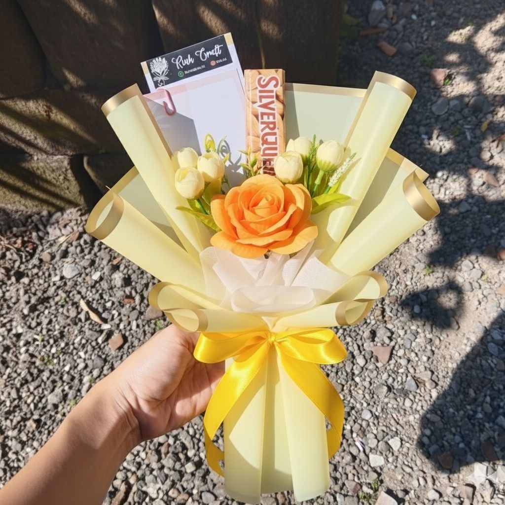 Buket Bunga Silverqueen / Single Buket Silverqueen / Mini Buket Cokelat Silverqueen