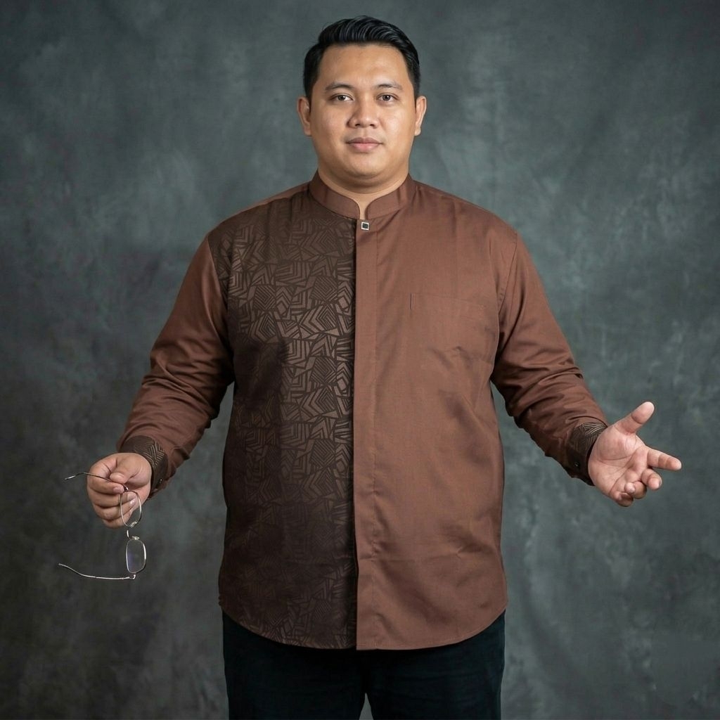 ZYN - Kemeja Koko Sultan Kombinasi Terbaru Ukuran Jumbo